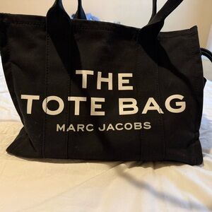 Marc Jacobs Black Tote Bag with Bold Logo